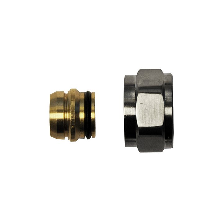 Adapter Eurokonus auf 15 mm Klemm, Gebürsteter Stahl