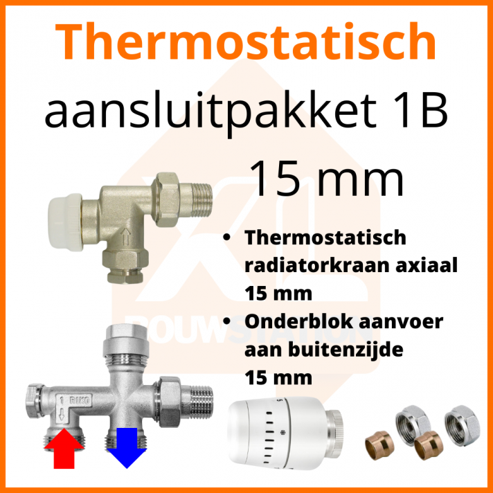 Eco 4 Thermostat M30 Anschlussset 1B für 15 mm Rohr