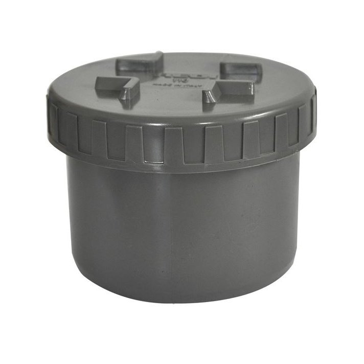 Endstück mit Schraubdeckel 125 mm PVC
