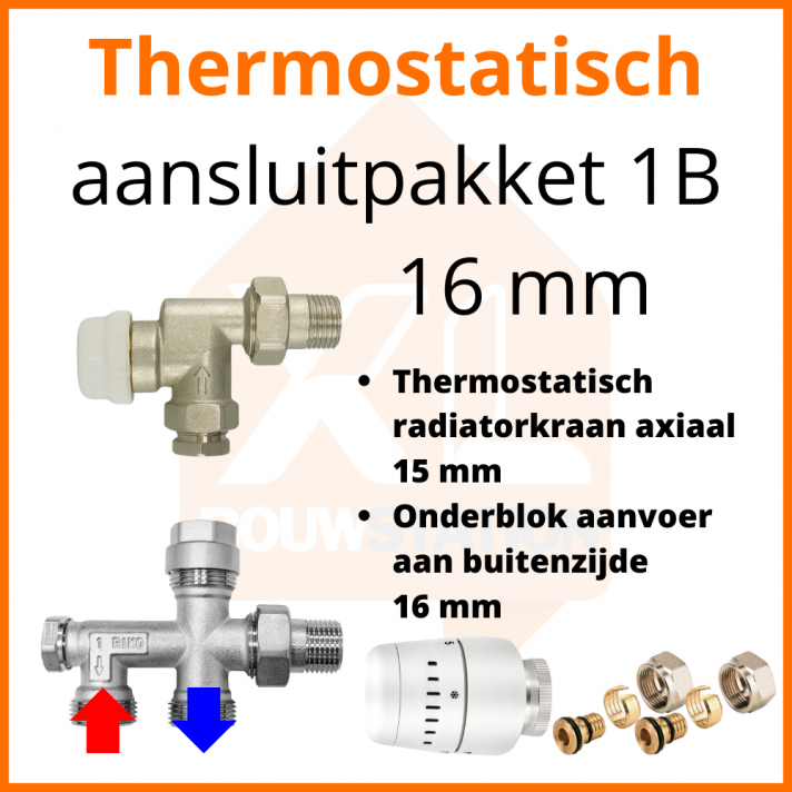 Eco 4 Thermostat M30 Anschlussset 1B für 16 mm Rohr
