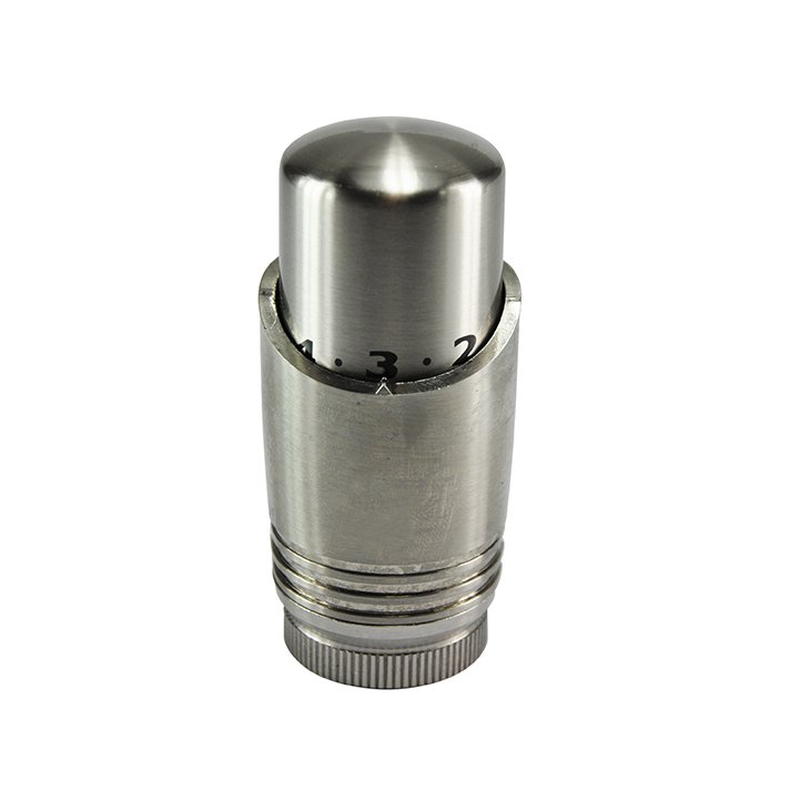 Luxus Thermostatkopf M30, Gebürsteter Stahl