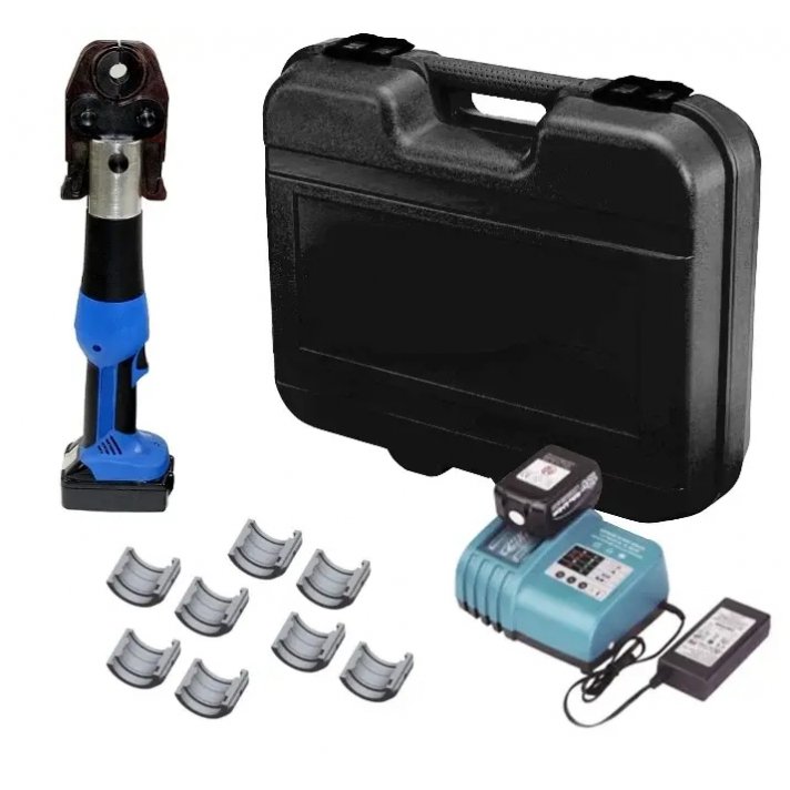 Alpha Akku-Pressmaschine Set EZ-1930 (Presszange, 18V Ladegerät, 2x Akku, 4x Backen)