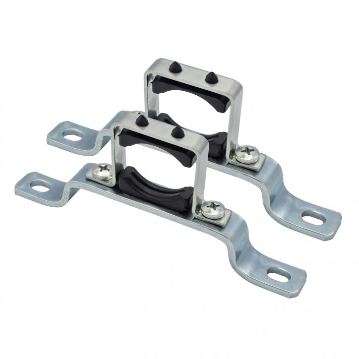Einzelne Aufhängebügel für Verteiler Messing Vernickelt 1" 2 St./Set