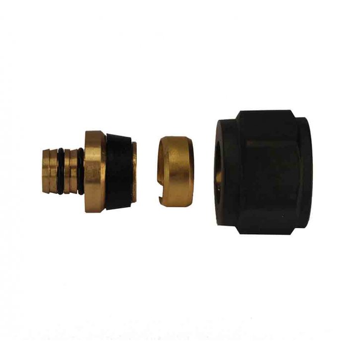 Luxus Adapter 16 x 2,0 mm Eurokonus, Matt Schwarz