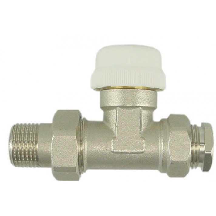 Thermostatventil ohne Kopf 1/2", gerade, inkl. Adapter