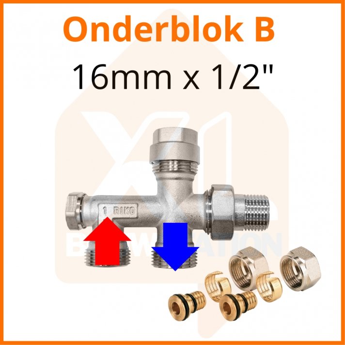 Einrohrventil B 16mm x 1/2''