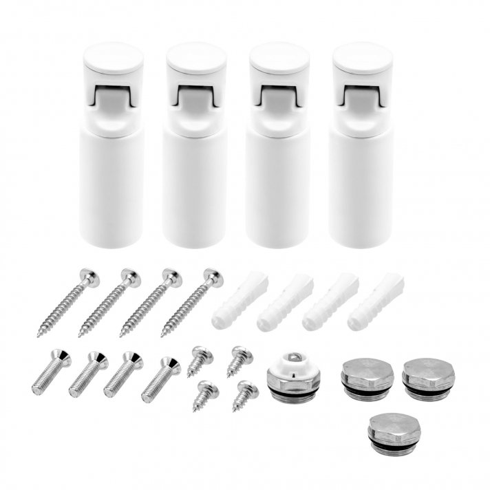 Handtuchheizkörperhalter Weiß (Verpackt pro 4 St.)