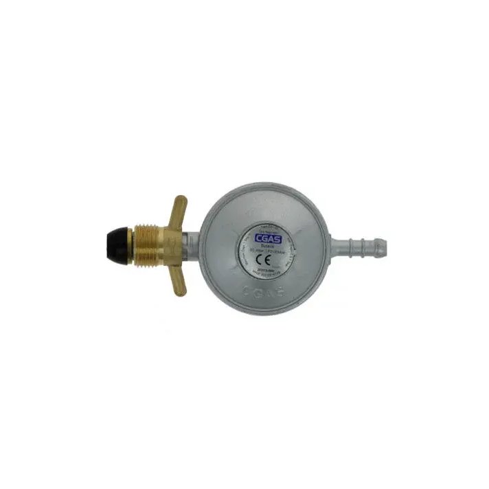 Flaschenregler mit 11 Stufen, 50–150 mbar, Durchfluss 2 kg/h, POL-Schlauchanschluss