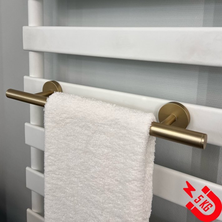 BSXL Magnetisches 400 mm Handtuchregal für Heizkörper – Gold