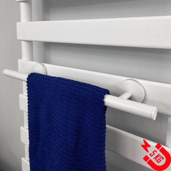 BSXL Magnetisches 800 mm Handtuchregal für Heizkörper – Weiß