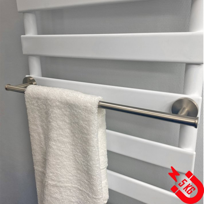 BSXL Magneet-Line Gebürsteter Edelstahl – Magnetischer Handtuchhalter 510 mm