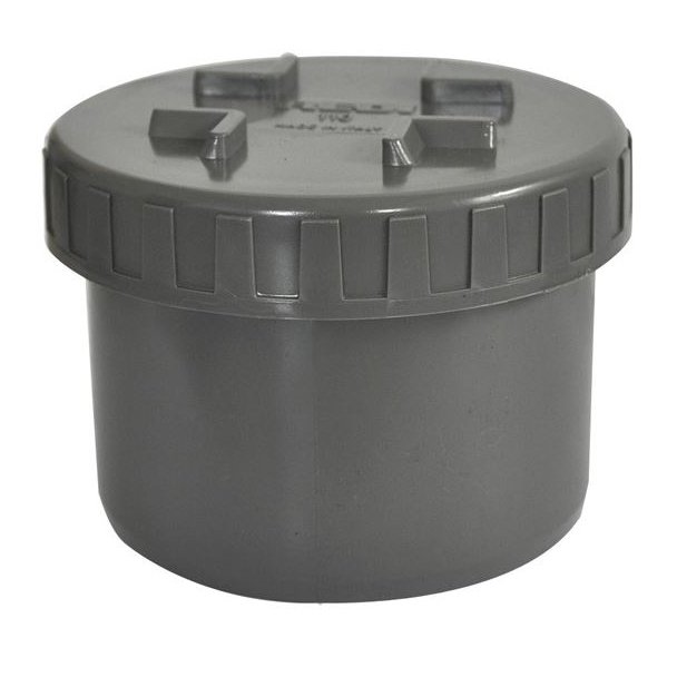 Endstück mit Schraubdeckel 75 mm PVC