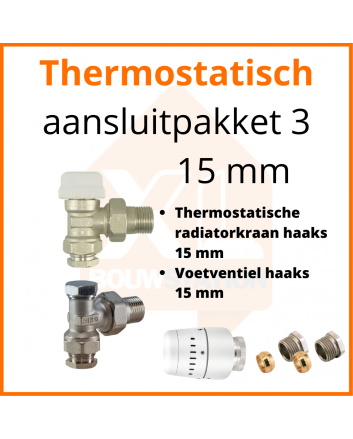 Eco 4 Thermostat M30 Anschlussset 3 für 15 mm Rohr