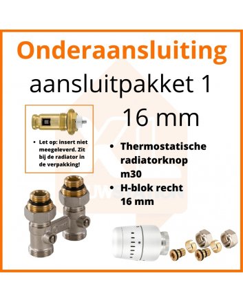 Eco 8 Thermostat-Anschlussset 1 für 16 mm Rohr
