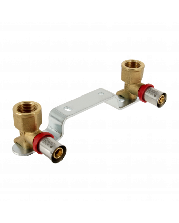 Bonfix Innengewinde x Alu-Press Wandplattenhalter (doppelte Wandplatte) | 1/2 x 16 | Höhe 47 mm