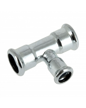 Bonfix Stahlverzinkt Press T-Stück reduziert (Heizung) | 35 x 35 x 22