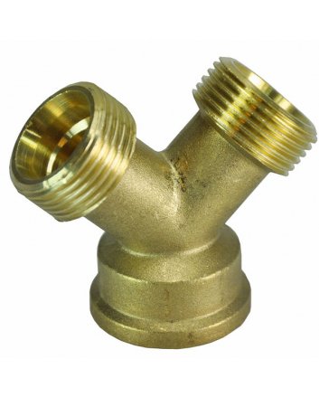 Riko Y-Stück 3/4 Innengewinde x 3/4 Außengewinde x 3/4 Außengewinde Messing