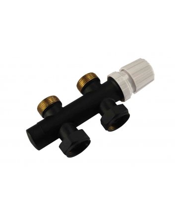 Thermostat-Unterblock 3/4", gerade, Matt Schwarz