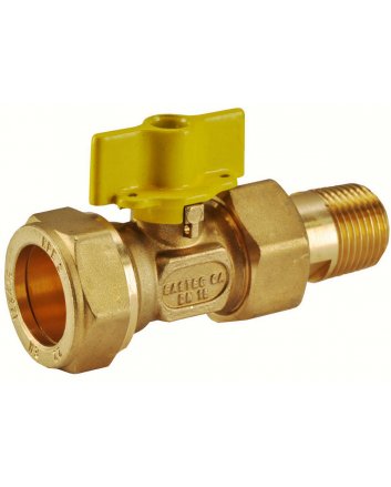 Riko Gaskugelhahn 22 mm Klemm x 1/2 Außengewinde