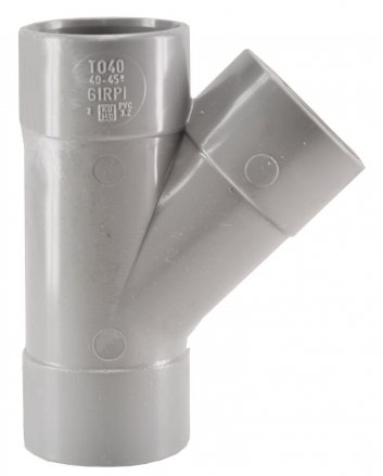 T-Stück 3 x Muffe 32 mm 45 Grad PVC