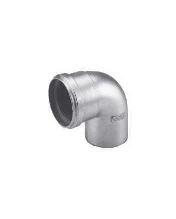 Alu-Fix Abgasbogen 90° x Ø80 mm (Muffe/Stutzen)