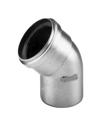 Alu-Fix Abgasbogen 45° x Ø80 mm (Muffe/Stutzen)