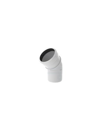 Safe-PP Abgasbogen 45° x Ø80 mm Weiß PP