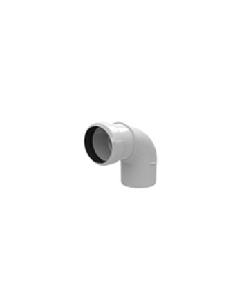 Safe-PP Abgasbogen 90° x Ø80 mm Weiß PP
