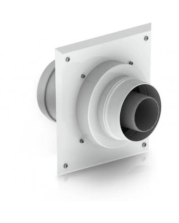 Twinsafe Konzentrischer Schachtanschluss + Brandschutzmanschette Ø60/100 mm