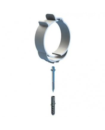 PP Befestigungsschelle Ø100 mm mit Stift M8 x 90 mm