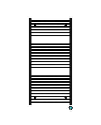 Best-Design Senden-Black Elektrischer Handtuchheizkörper Schwarz 640 W 1200x600