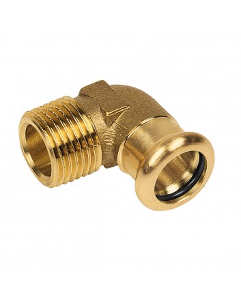 Bonfix Rotkupfer Außengewinde x Press Winkelstück (Wasser) | 1/2 x 22