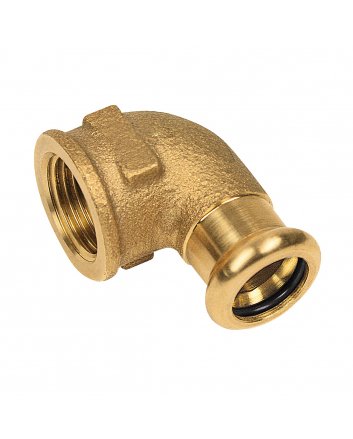 Bonfix Rotkupfer Innengewinde x Press Winkelstück (Wasser) | 1 1/4 x 35