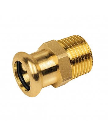 Bonfix Rotkupfer Außengewinde x Press Anschlussstück (Wasser) | 1 x 35