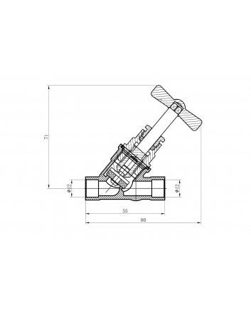 Riko Gastec-Absperrhahn 12 mm Kapillar x Kapillar ohne Entleerung