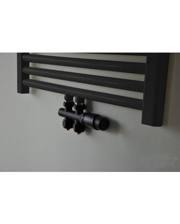 Riko Thermostat-Unterblock-Set, gerade, Matt Schwarz