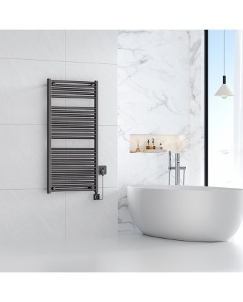 Elara Elektrischer Heizkörper Smart WiFi 118,5 x 60 cm Gunmetal