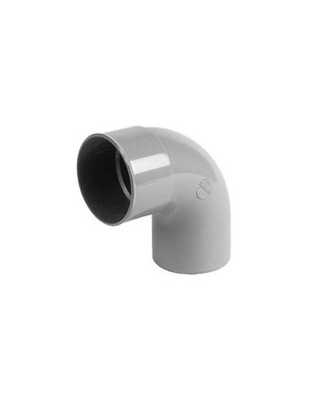 HWA-Bogen Muffe 80 mm x Spitzende 80 mm 90 Grad PVC