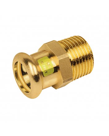 Bonfix Rotkupfer Außengewinde x Press Anschlussstück (Gas) | 3/4 x 22