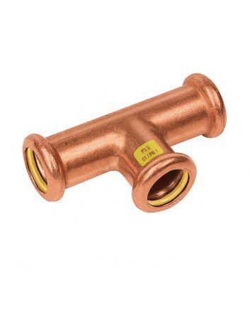 Bonfix Rotkupfer Press T-Stück reduziert (Gas) | 35 x 22 x 35