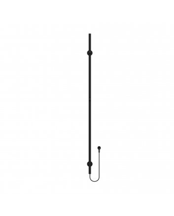 1500x63 – 120 Watt | Elektrischer Stab-Handtuchheizkörper – Matt Schwarz