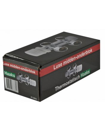 Thermostat-Unterblock 3/4", winklig-links, Chrom