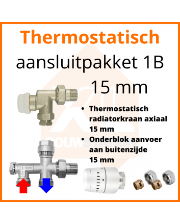Eco 4 Thermostat M30 Anschlussset 1B für 15 mm Rohr