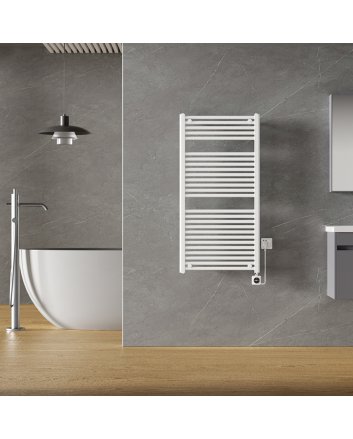 Elara Elektrischer Heizkörper Smart WiFi 118,5 x 60 cm Glanzweiß