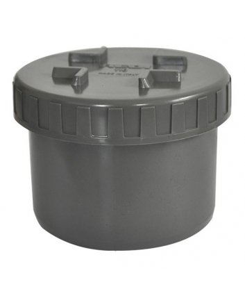 Endstück mit Schraubdeckel 125 mm PVC