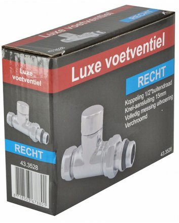 Luxus Regel-T-Stück 1/2" x 15 mm (M22) Klemm, gerade, Chrom
