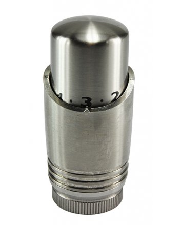 Luxus Thermostatkopf M30, Gebürsteter Stahl