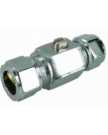 Riko Chrom Mini-Kugelhahn gerade Klemm 15 mm x 15 mm