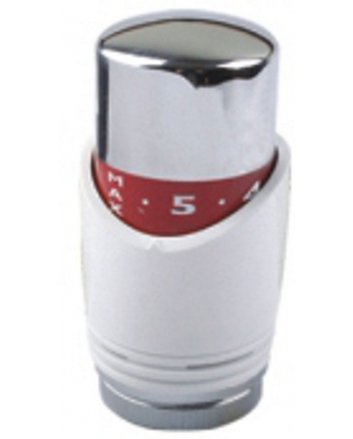 Luxus Thermostatkopf M30, Weiß/Chrom