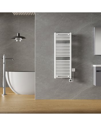 Elara Elektrischer Heizkörper Smart WiFi 118,5 x 45 cm Glanzweiß